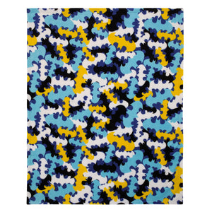 Warner Bros  Batman The Caped Crusader Light Blue, Navy, Yellow and White Bat-Signal Super Soft Toddler Blanket