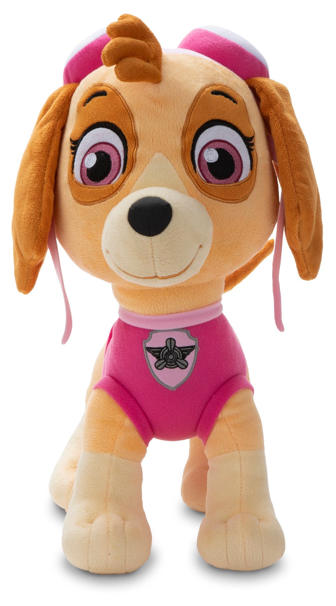 NoJo Paw Patrol Skye Plush Toddler Cuddle Pillow Pink and Tan