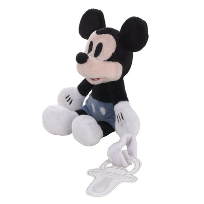 Disney Mickey Mouse White, Blue and Black Plush Buddy Pacifier Holder