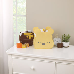 Disney Winnie the Pooh and Hunny Pot Yellow and Brown Two Piece Felt Storage Caddy - 1 Large, 1 Small