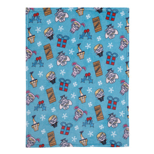 Warner Bros  A Christmas Story Blue, White, and Red Super Soft Holiday Baby Blanket