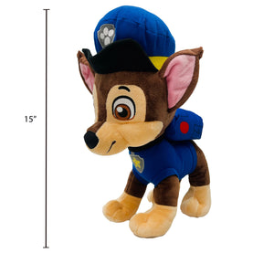 NoJo Paw Patrol Chase Plush Toddler Cuddle Pillow Blue and Brown