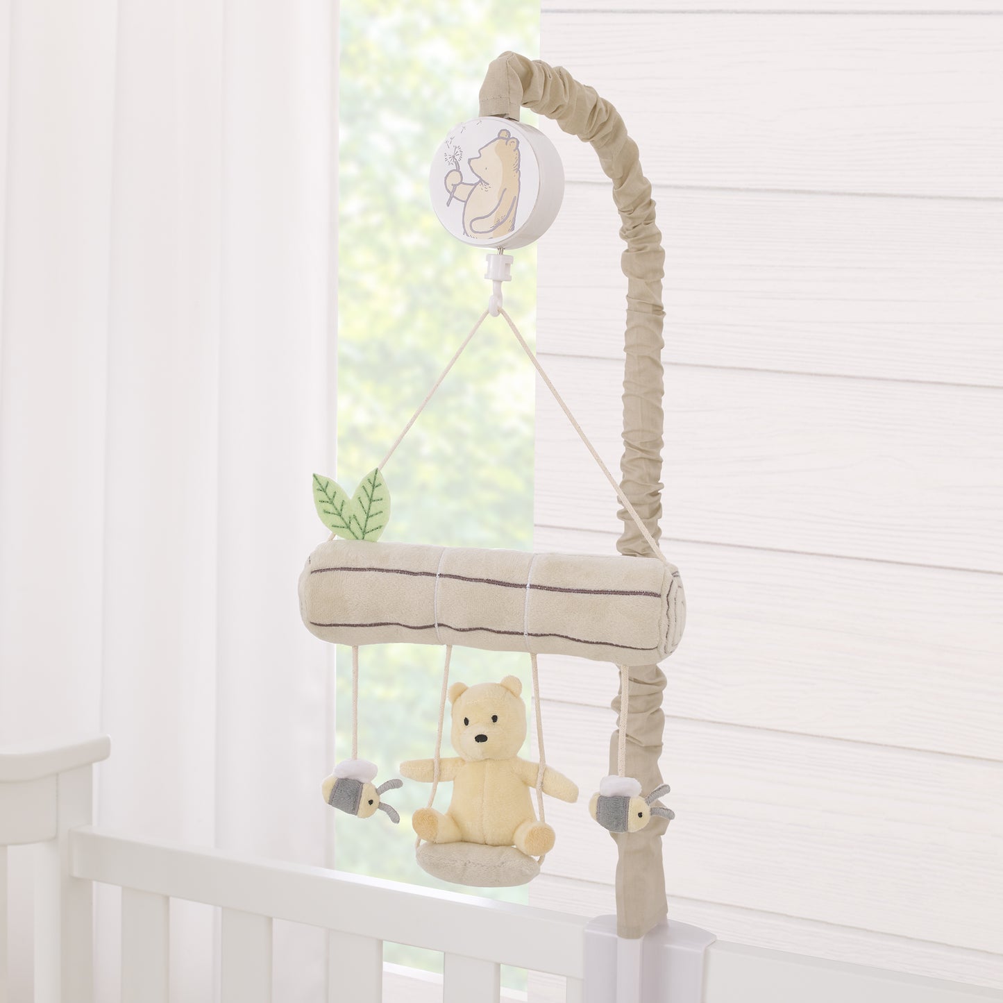 Disney Classic Pooh Naturally Friends Soft Beige Plush Swing and Tree Branch Musical Mobile