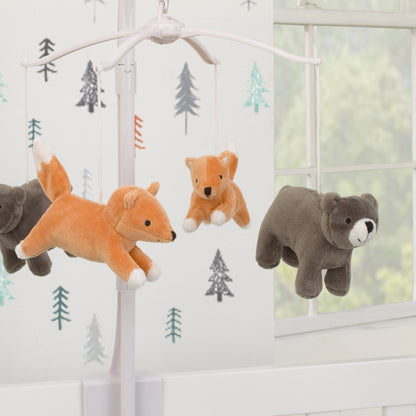 Carter's Woodland Friends Brown and Orange Fox and Bear Musical Mobile