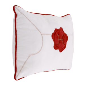Warner Bros  Harry Potter Welcome Little Wizard Red, and White Addressed Letter Decorative Pillow