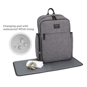 NoJo Baby Boom Gear Backpack Diaper Bag Gray