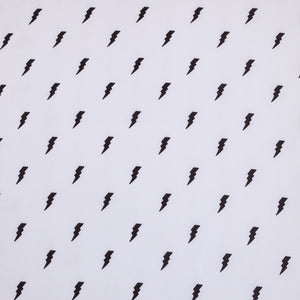 Lightning Bolt Black and White Nursery Fitted Mini Crib Sheet