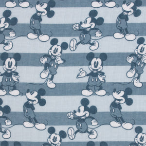 Disney Mickey Mouse Gray, Charcoal, and White 3 Piece Muslin Swaddle Baby Blanket Set
