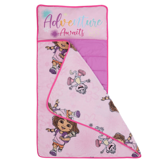 NoJo Dora Adventure Awaits Toddler Nap Mat, Pink