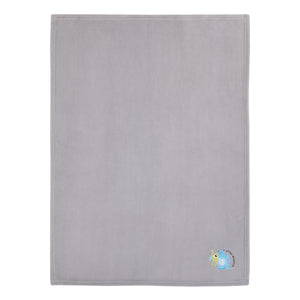 Disney Monsters, Inc. Cutest Little Monster Gray, Turquoise, and Green, Sully, and Mike Super Soft Appliqued Baby Blanket
