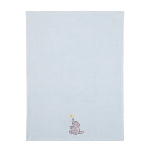 Disney Dumbo - Shine Bright Little Star Aqua, Grey and Yellow Super Soft Baby Blanket with Applique