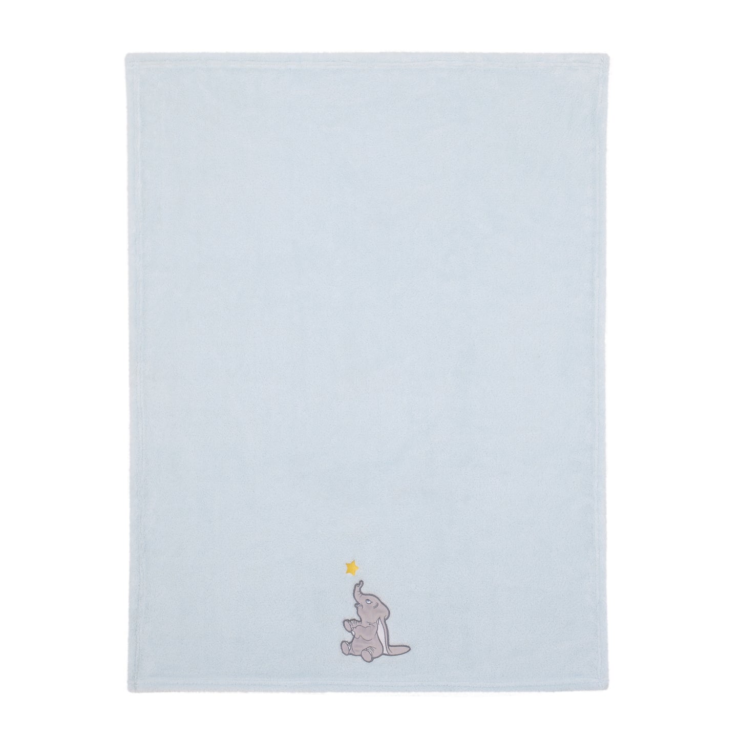 Disney Dumbo - Shine Bright Little Star Aqua, Grey and Yellow Super Soft Baby Blanket with Applique