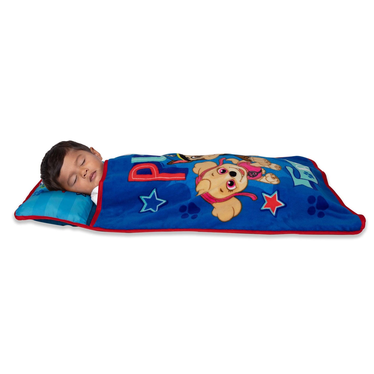 NoJo Paw Patrol Pups Rule Toddler Nap Mat - Includes Attached Pillow and Fleece Blanket