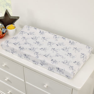 Disney Mickey Mouse - Call Me Mickey White and Blue Super Soft Changing Pad Cover