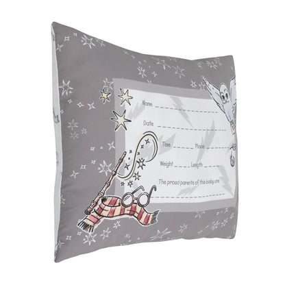 Warner Brothers Harry Potter Magical Moments Grey and White Keepsake Pillow