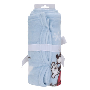 Disney Mickey and Minnie Mouse Blue, White and Red Winter Holiday 