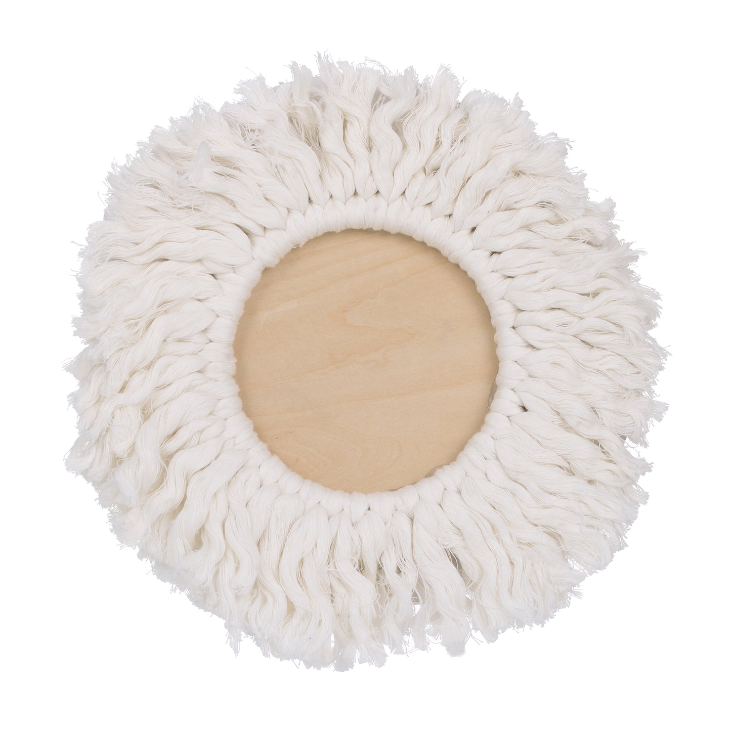 Little Love by NoJo Natural Wood Lion Wall Décor with Ivory Yarn Mane
