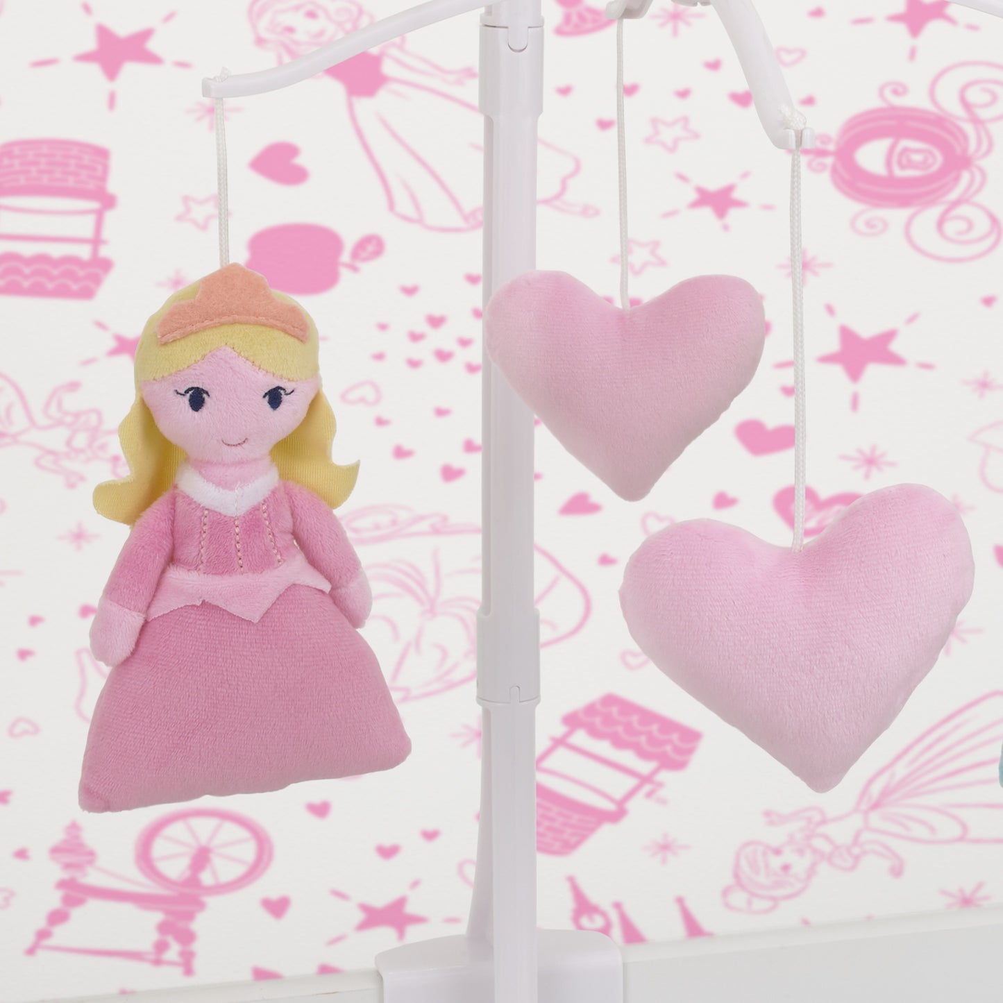 Disney Princess - Dare to Dream Pink Hearts Musical Mobile
