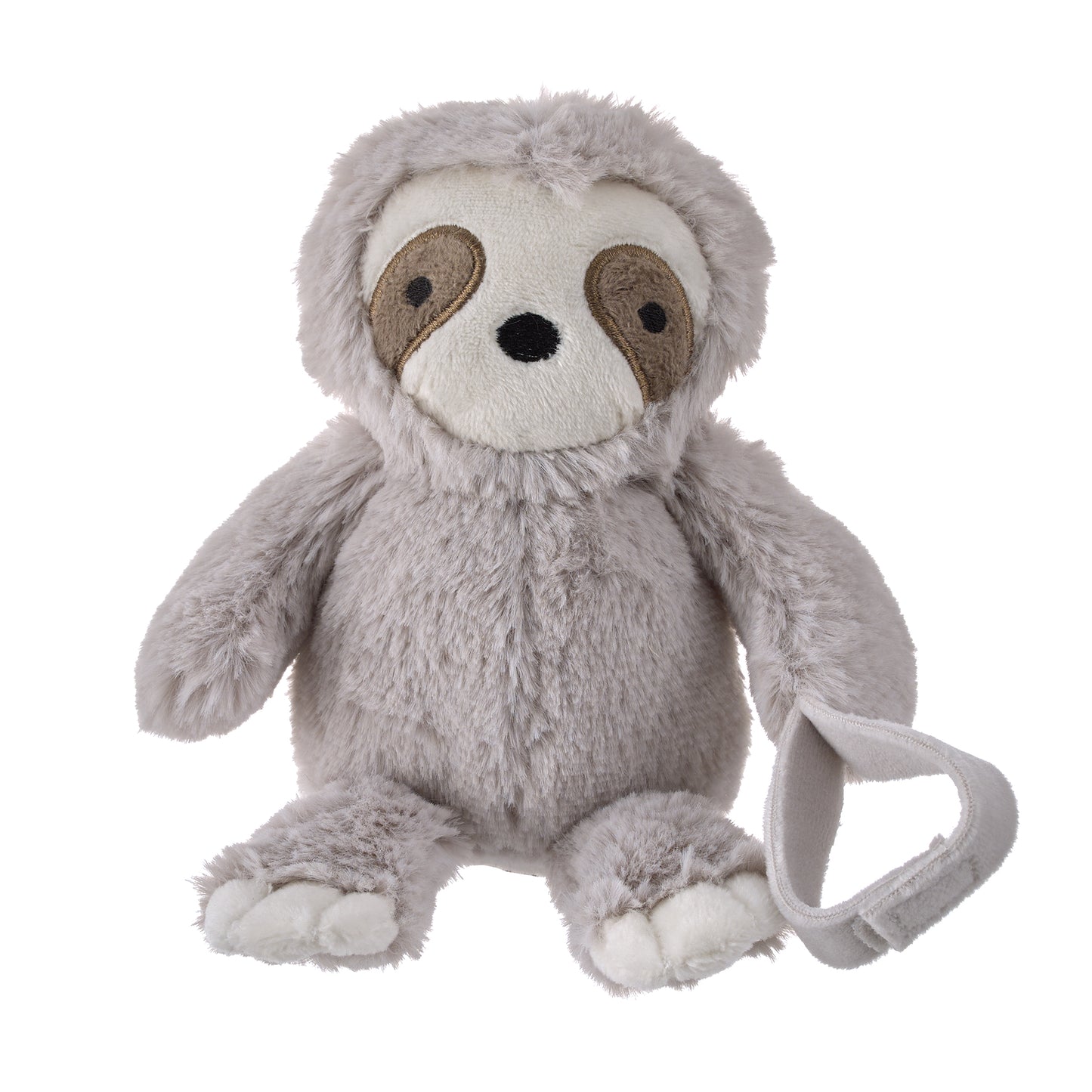 Little Love by NoJo Sloth Shaped Grey and White Plush Pacifier Buddy