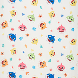 NoJo Baby Shark 4 Piece Toddler Bed Set - Includes Comforter, Fitted Bottom Sheet, Flat Top Sheet, Reversible Pillowcase