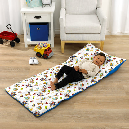 Disney Mickey Mouse Funhouse Crew Blue, Red and Yellow, Funny,  Donald Duck, Goofy and Pluto Deluxe Easy Fold Toddler Nap Mat