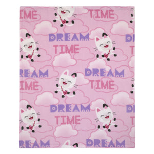 DreamWorks Gabby's Dollhouse Dream It Up Pink and Purple Pandy Paws Super Soft Toddler Blanket