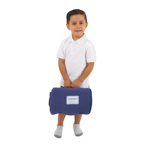 Everything Kids Blue and Grey Shark Toddler Nap Mat with Pillow and Blanket