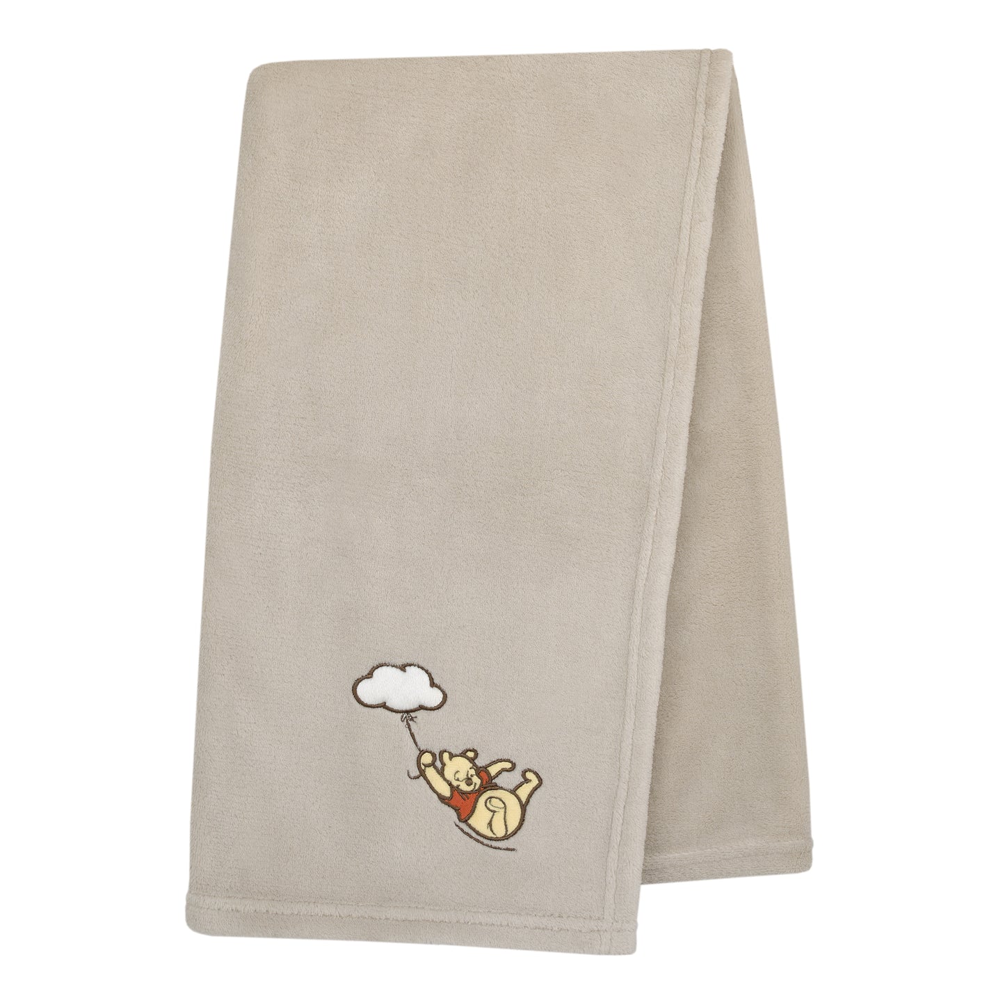 Disney Winnie the Pooh - Blustery Day Grey Cloud Super Soft Baby Blanket with Applique
