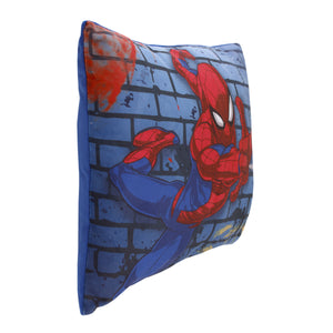 Marvel Spider-Man Wall Crawler Red, White, and Blue Spider Webs Super Soft Toddler Pillow