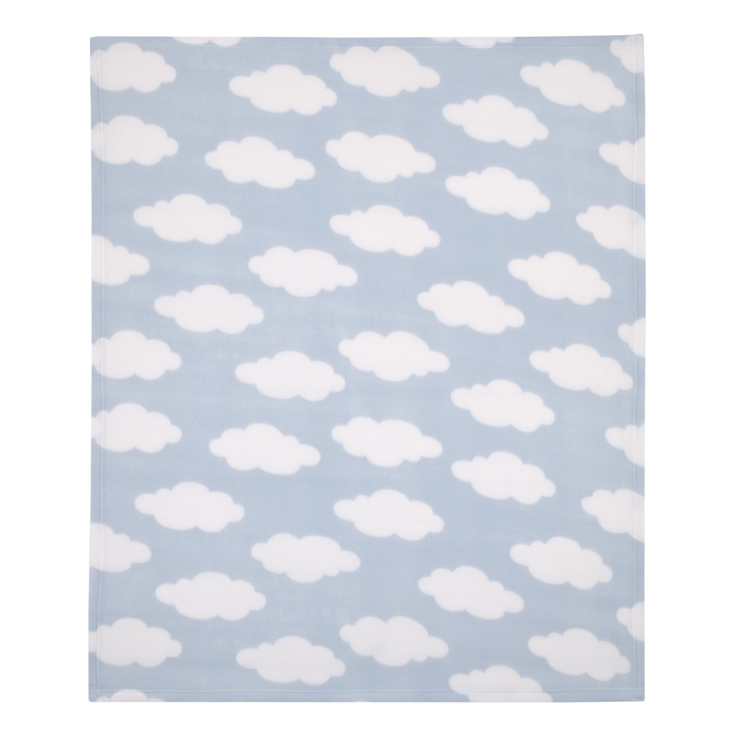 Everything Kids Light Blue and White Cloud Super Soft Toddler Blanket
