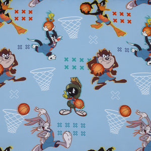Warner Bros  Space Jam Blue, Orange and Teal Looney Tunes Preschool Nap Pad Sheet
