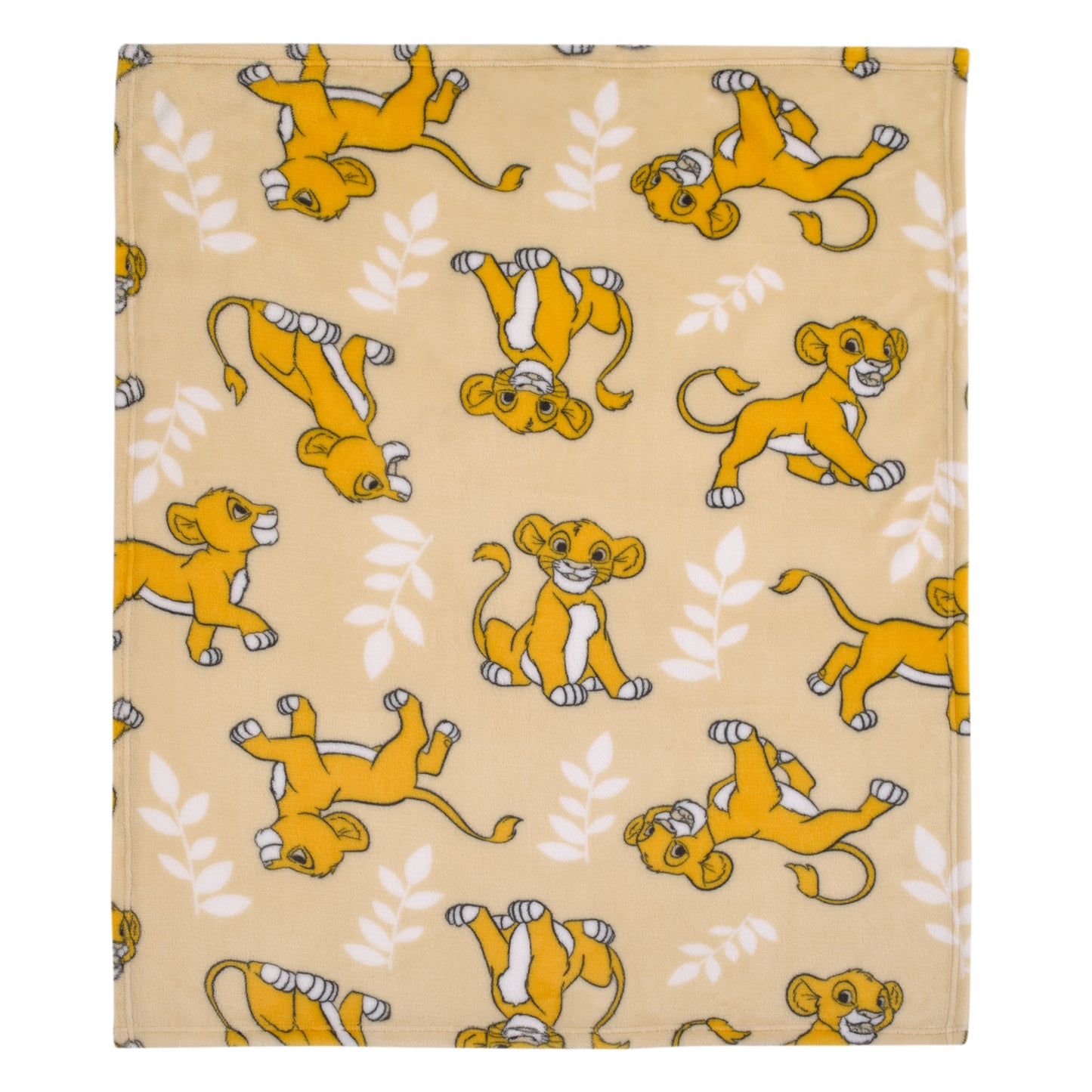 Disney Lion King Tan, Beige and White Simba Super Soft Baby Blanket