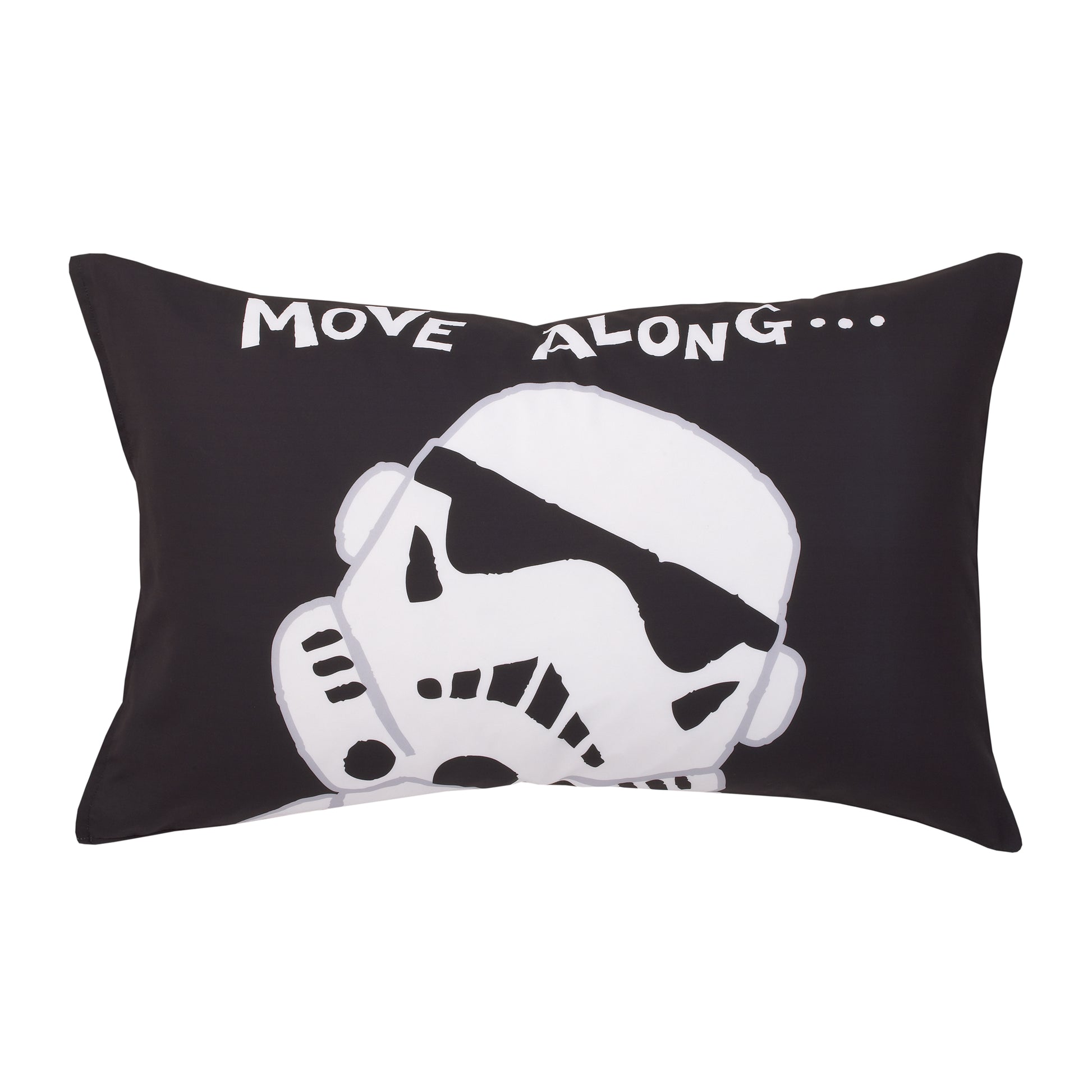 Storm Trooper Black and White 4 Piece Toddler Bed Set - Comforter, Fitted Bottom Sheet, Flat Top Sheet, and Reversible Pillowcase