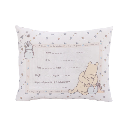 Winnie the Pooh Decorative Keepsake Pillow – Personalized Birth Pillow